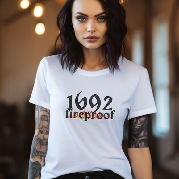 Unbranded Other - 1692 Fireproof T-shirt, Hallo Moon Shirt, Salem Massachusetts Halloween Tee